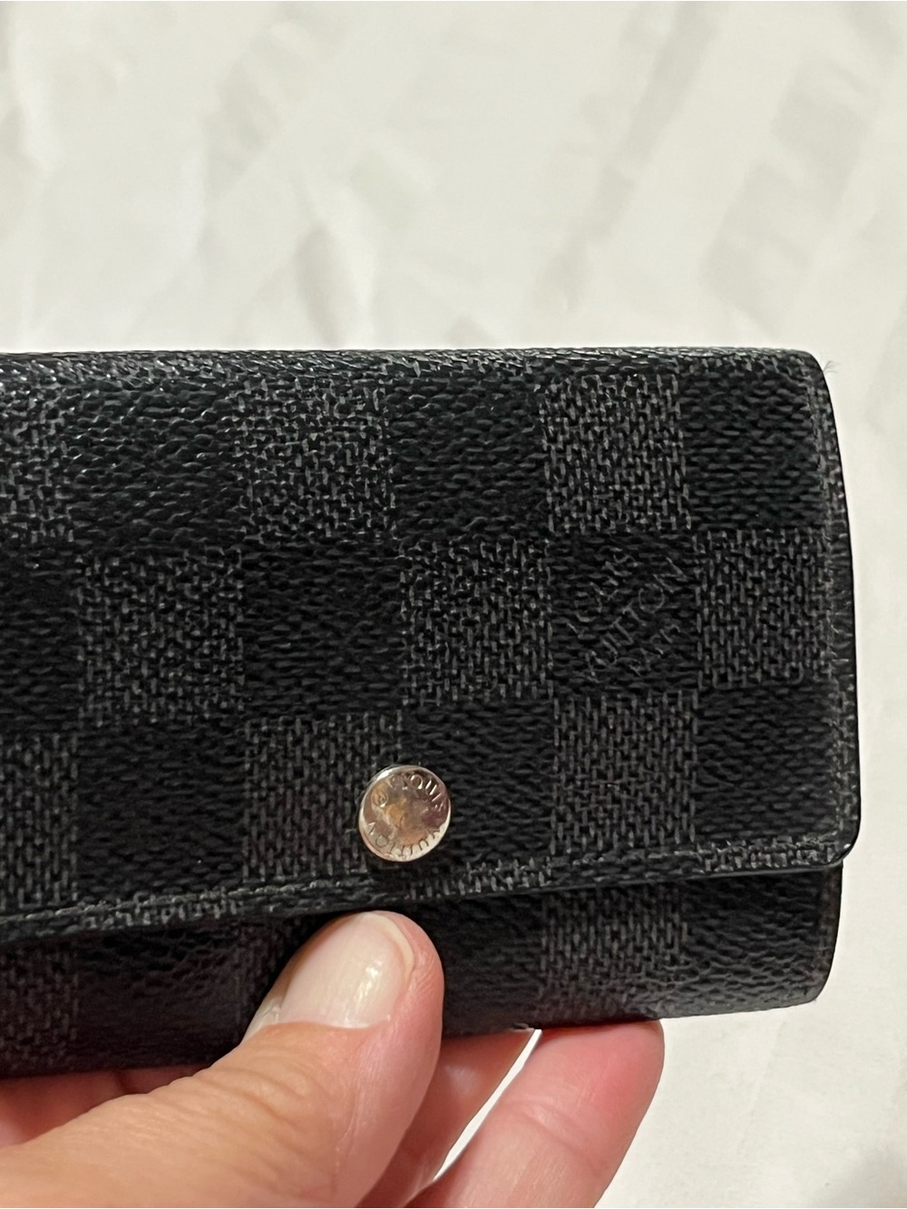 Louis Vuitton Black Checkered Key Holder